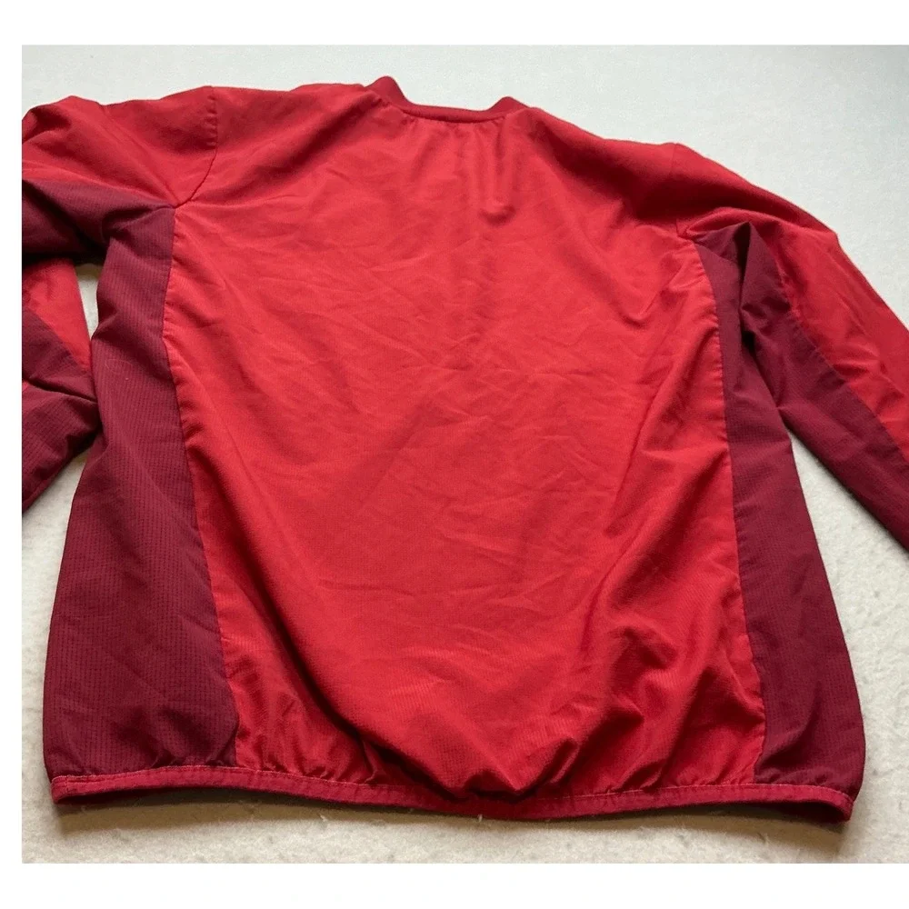Adidas Vintage Pullover Training Top Red Grey Stripe Soccer Jersey Mens‎ Large